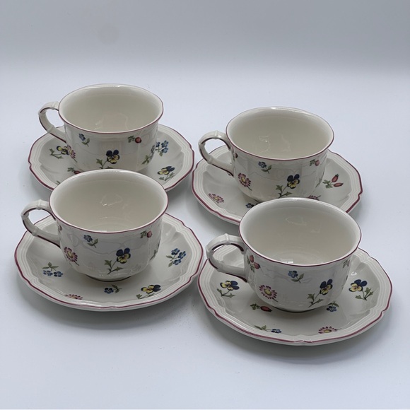 Villeroy & Boch Other - Villeroy and Boch Petite Fleur Tea Cup and Saucer Luxembourg Set of 4
